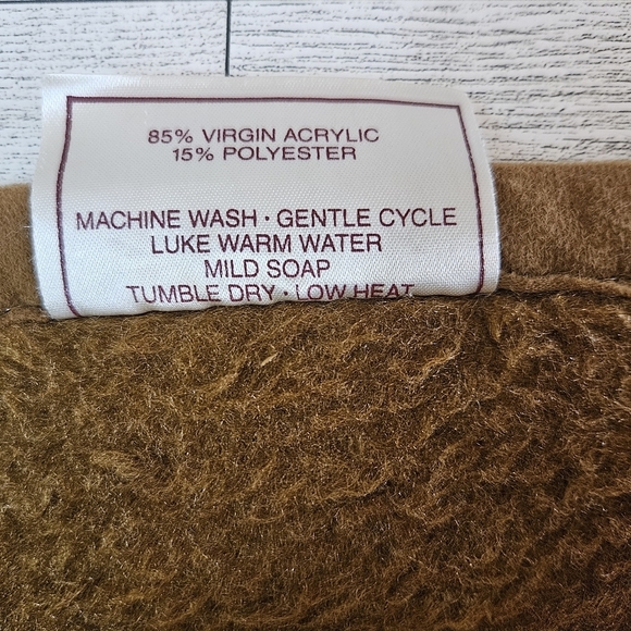 Biederlack Vintage Dancing Teddy Bear Acrylic Blanket Made in USA 54" x 72" - Picture 9 of 12